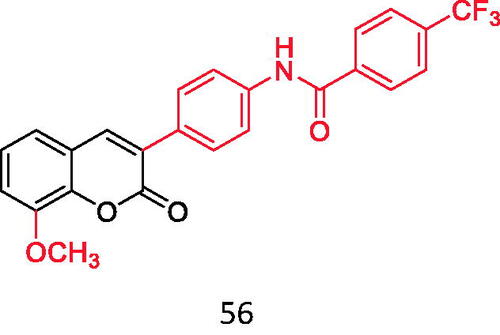 Figure 11. 3-(4'-benzoyl amino-phenyl) coumarin derivatives.