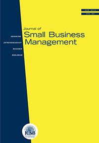 Cover image for Journal of Small Business Management, Volume 54, Issue 2, 2016