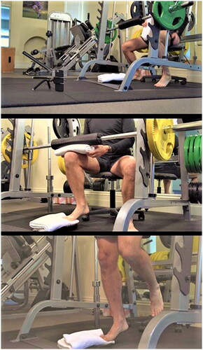 Figure 1. Smith machine set up for calf exercises.