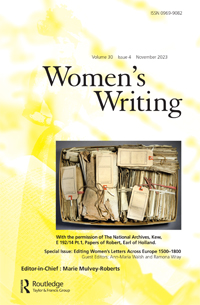 Cover image for Women's Writing, Volume 30, Issue 4, 2023