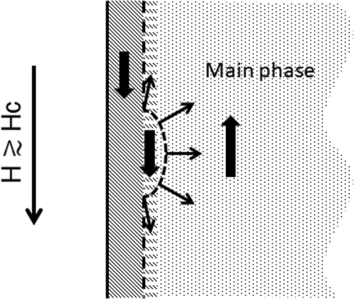 Figure 24. Domain wall depinning as a surface nucleation