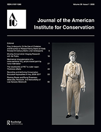 Cover image for Journal of the American Institute for Conservation, Volume 59, Issue 1, 2020