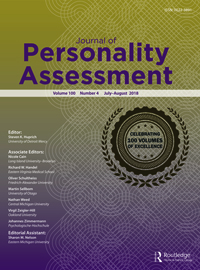 Cover image for Journal of Personality Assessment, Volume 100, Issue 4, 2018