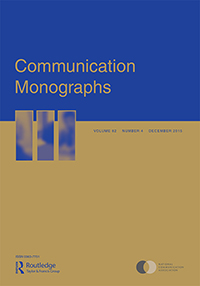 Cover image for Communication Monographs, Volume 82, Issue 4, 2015