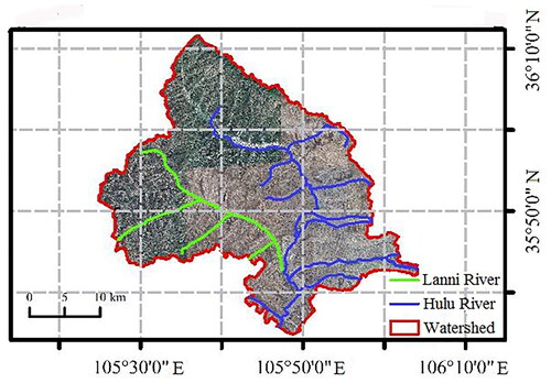 Figure 1. Location of the watersheds of Hulu River and Lanni River.