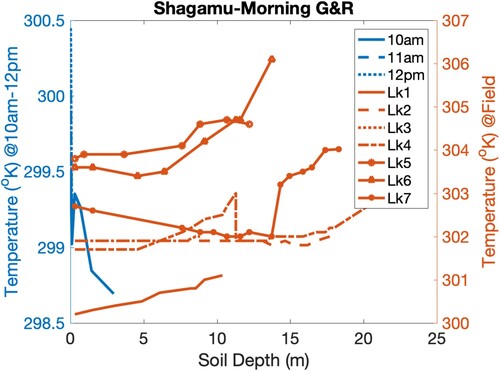 Figure 7. Remote sensing output and the field measurement of Shagamu-Morning.