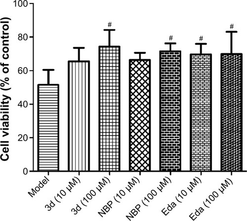 Figure 8 Effect of 3d on H2O2-induced cytotoxicity in HT22 cells.