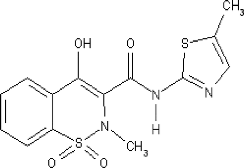 Figure 1. Structure of meloxicam.
