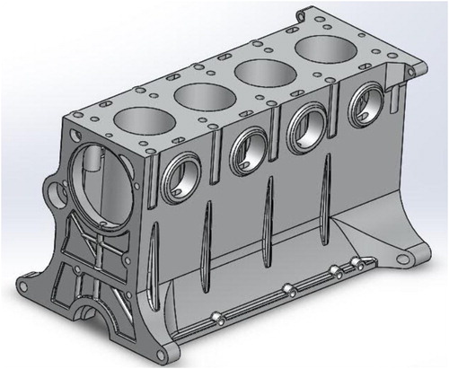 Figure 1. A computer model of the cylinder block.