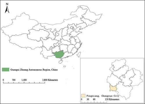 Figure 1. Location of the experimental site