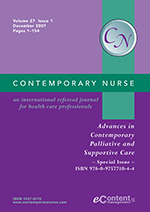 Cover image for Contemporary Nurse, Volume 27, Issue 1, 2007