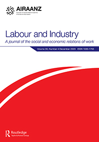 Cover image for Labour and Industry, Volume 30, Issue 4, 2020