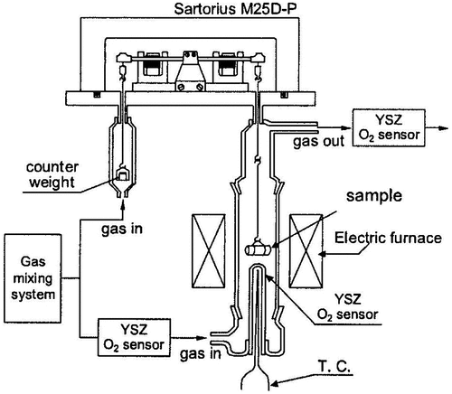 Figure 15. Schematic of the thermogravimetric measurement system. Reprinted from [Citation70] with permission from Elsevier.