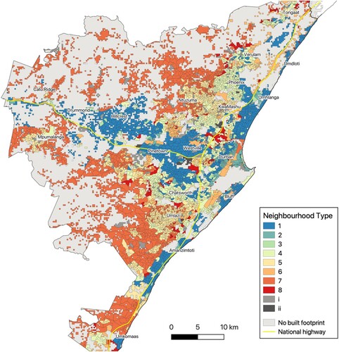 Figure 6. eThekwini.Source: Census 2011 Small Area Layer; authors’ own estimates.