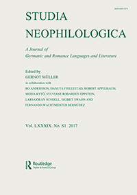Cover image for Studia Neophilologica, Volume 89, Issue sup1, 2017