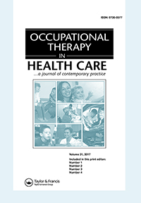 Cover image for Occupational Therapy In Health Care, Volume 31, Issue 4, 2017