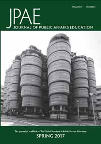 Cover image for Journal of Public Affairs Education, Volume 23, Issue 1, 2017