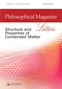 Cover image for Philosophical Magazine Letters, Volume 102, Issue 3, 2022