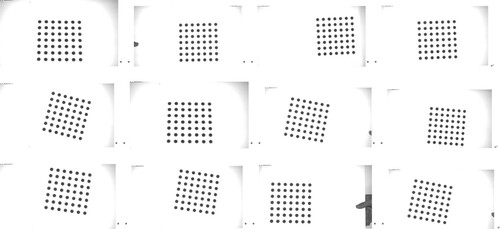 Figure 1. 12 Calibration board images with different pose and direction.