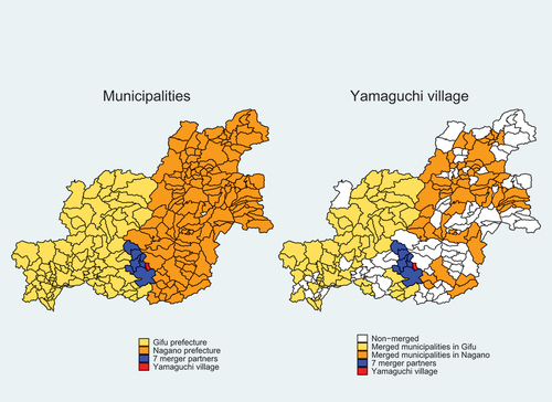 Figure 1. Cross-prefectural municipal mergers.