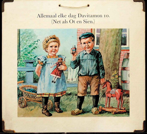 Figure 1. Advertisement to take Davitamon vitamins every day, “Just like Ot and Sien” (collection Dutch national museum of education, Dordrecht)