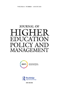 Cover image for Journal of Higher Education Policy and Management