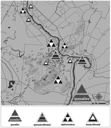 Figure 10. A location map of UNESCO World Heritage Site and historic town of Sawankhalok-Si Satchanalai