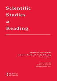 Cover image for Scientific Studies of Reading, Volume 21, Issue 5, 2017