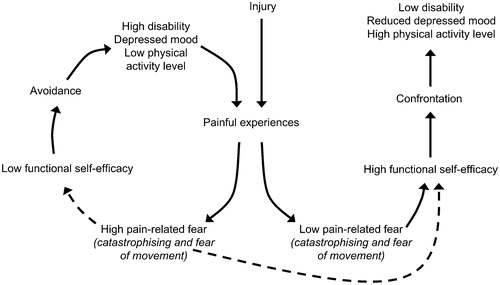 Figure 8. Modified version of the cognitive behavioural fear-avoidance model originally presented by Vlaeyen et a. [Citation49].