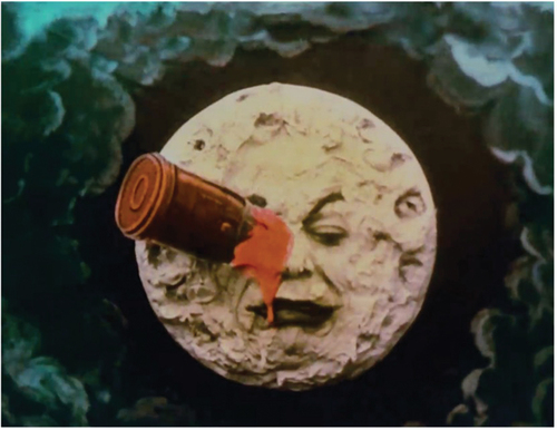 Figure 7. ‘Landed right into the Eye!’ in Le voyage dans la Lune by Georges Melies (1902).