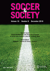 Cover image for Soccer & Society, Volume 19, Issue 8, 2018