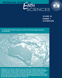 Cover image for Australian Journal of Earth Sciences, Volume 69, Issue 7, 2022