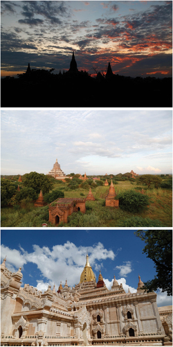 Figure 7. Temples and stupas in the Ayeyarwady Basin.