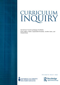 Cover image for Curriculum Inquiry, Volume 52, Issue 3, 2022