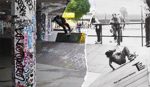 Figure 4. LLSB's montage image highlights the historical continuity of skaters' experience.