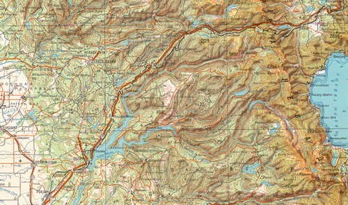 Figure 1. Extract from Soviet military 1:500,000 topographic map J-10-2 ‘Sacramento’ (private collection). Soviet topographic mapping covered the globe at several scales, including most continents at 1:200,000 or larger (Watt, Citation2005).