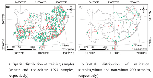 Figure 3. Spatial distribution of all the samples for this study.