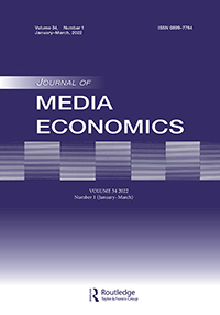 Cover image for Journal of Media Economics, Volume 34, Issue 1, 2022