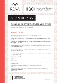 Cover image for Asian Affairs, Volume 53, Issue 2, 2022