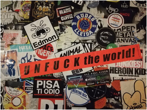 Figure 5 Berlin, March 2019. Stickers show up everywhere, but often they concentrate in particular places (Source: Hannah Awcock).
