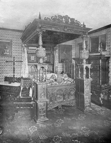 Fig. 8. George Shaw, the Radcliffe bed seen at St Chad’s, Uppermill, in 1920. From Allen Mellor & Co., ‘St. Chad’s,’ Uppermill, Saddleworth, Yorks (Oldham 1920)Public Domain