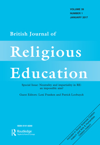 Cover image for British Journal of Religious Education, Volume 39, Issue 1, 2017