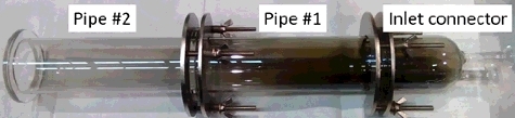 Figure 5. Photograph of deposited Ru on the reaction pipes.