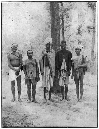 Figure 1. ‘Group of Mikirs (North Cachar)’ From The Mikirs by Edward Stack (Indian Civil Service) and edited by Sir Charles James Lyall (Chief Commissioner of Assam).Footnote2