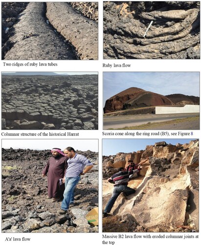 Figure 3. Showing the primary structure of Harrat in Madinah area.