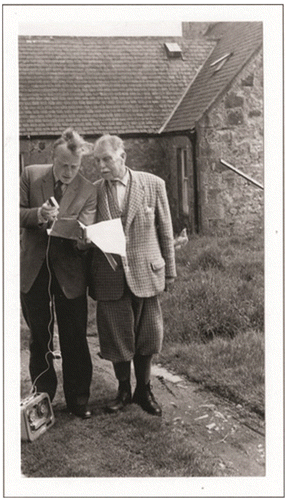 Figure 1 Professor Nicolaisen conducting onomastic fieldwork (in the late 1950s).