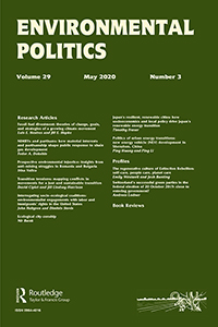 Cover image for Environmental Politics, Volume 29, Issue 3, 2020