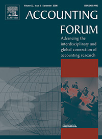 Cover image for Accounting Forum, Volume 32, Issue 3, 2008