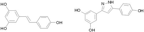 Figure 1. The structures of resveratrol and RES003.