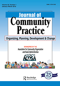 Cover image for Journal of Community Practice, Volume 26, Issue 1, 2018